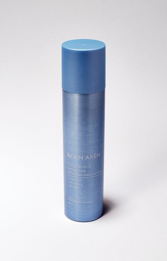 A hairspray for strong hold and high shine